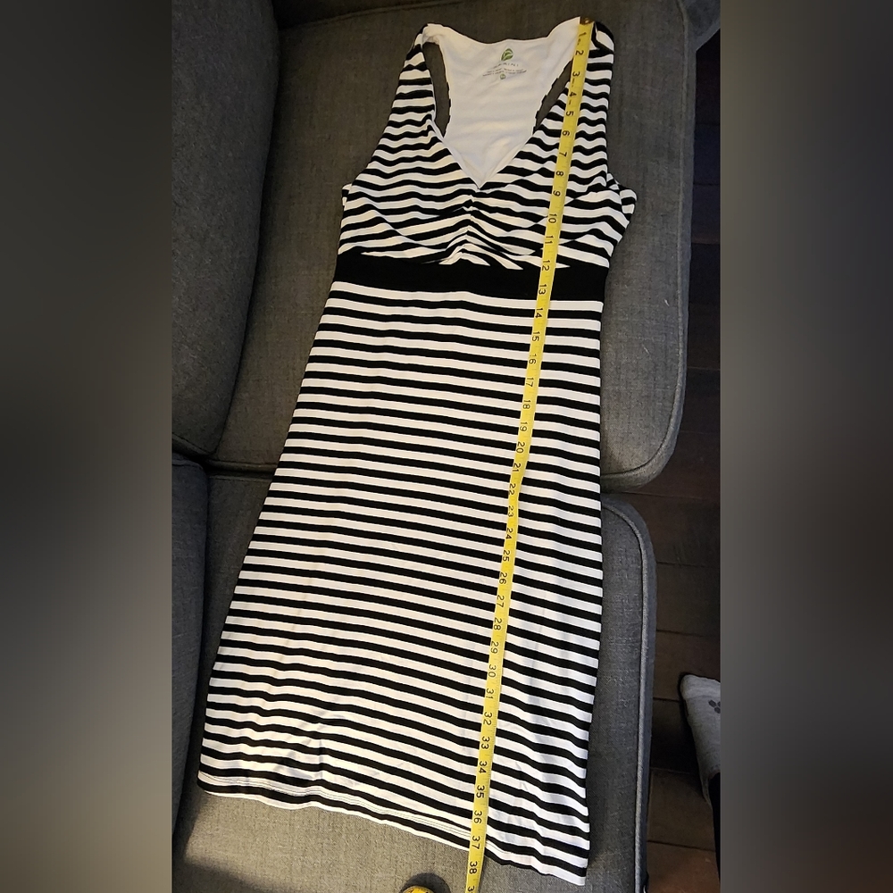 Dakini Black & White Striped Dress Sleeveless Size Small - Picture 6 of 6